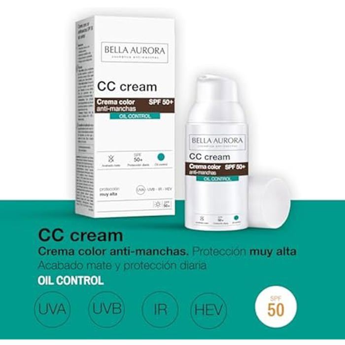 Cc Cream Anti-Manchas Oil Free Spf50 30 Ml
