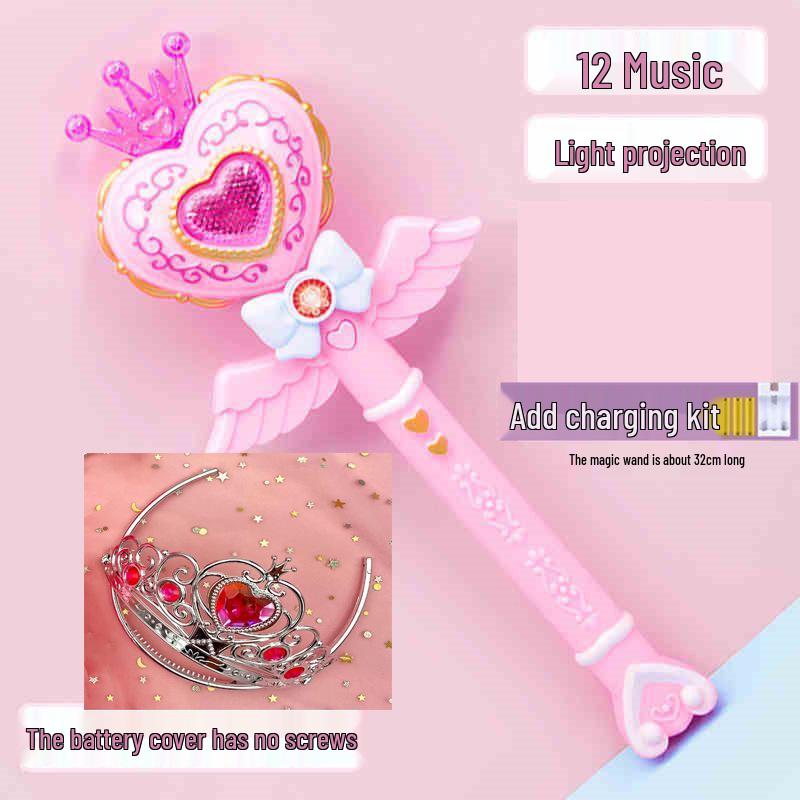 Magic Fairy Wand with Light, Music, and Projection for Girls