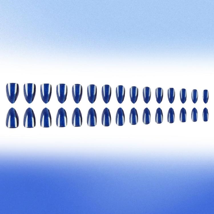 Press-On-Nagel Mandel-Fingernagel mit Glitzer-Design Katzenauge Glänzend Aufkleb-Nagel mit Kleber auf Acrylnagel für Damen