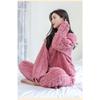Winter Solid Color Jacquard Men's And Women's Pajama Set Cozy Thickened Warm Homewear Sleepwear Loungewear Set
