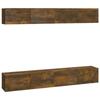 VidaXL Meubles TV muraux 4 pcs Chêne fumé 100x30x30 cm 3114195