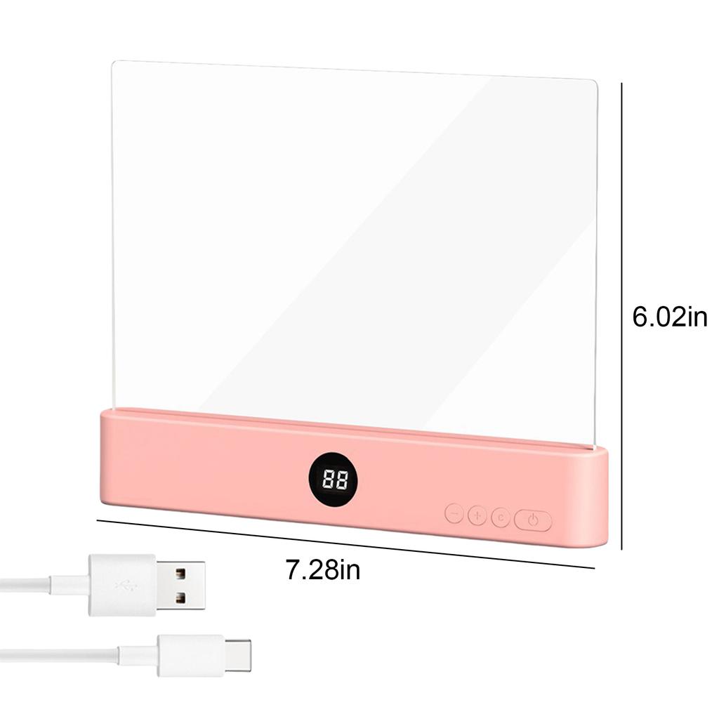 Pour la Lecture Nocturne, Lampe de Livre à Panneau Plat LED, 3 Couleurs Graduables Lumière de Lecture Transparente, Marque-page Lumineux Portable avec Minuterie
