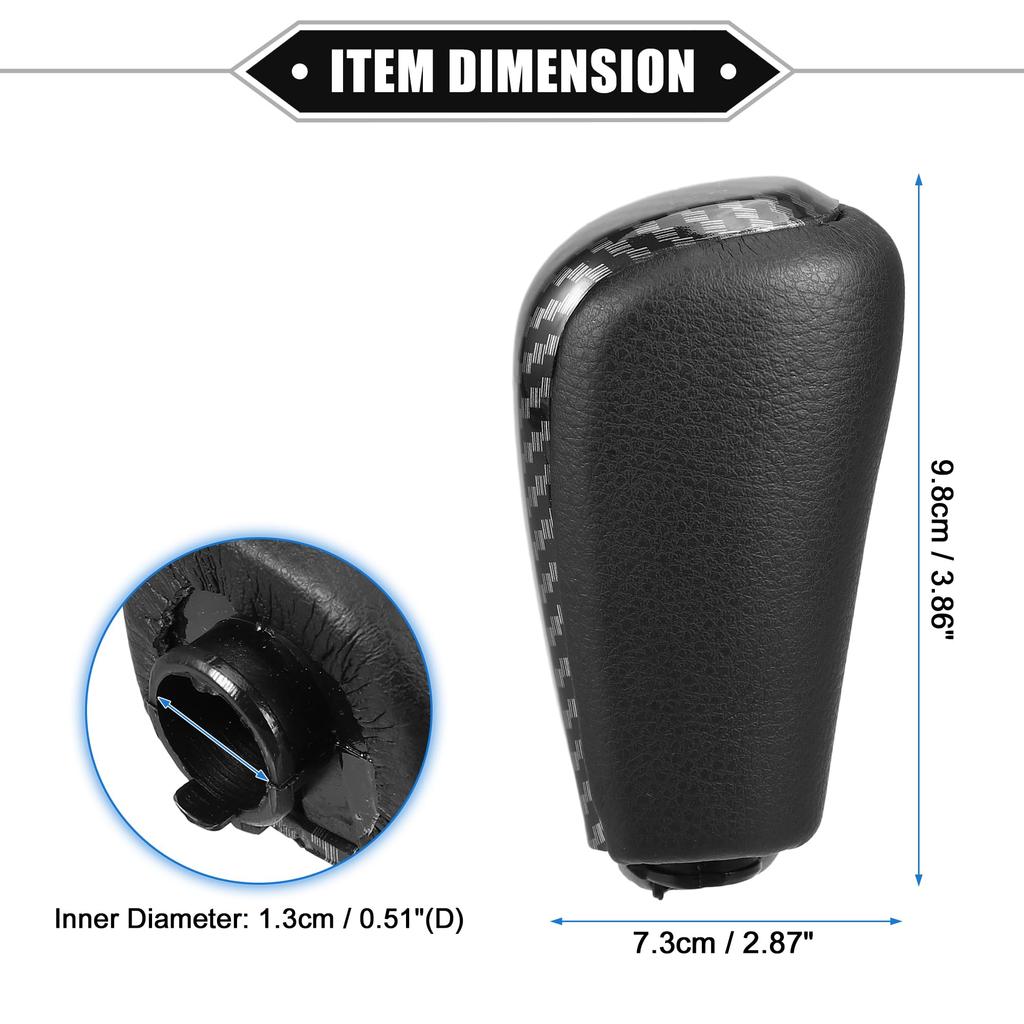 VekAuto Toyota Gałka Zmiany Biegów Samochodowych dla Land Cruiser Prado 2009-2017 Trwała Czarna Wzór Włókna Węglowego Bez Wiercenia Sztuczna Skóra