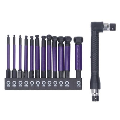 13PCS Set Hex Ball Bit Set 1 4 S2 Alloy Steel Ball End Hex Head Screwdriver Drill Bit