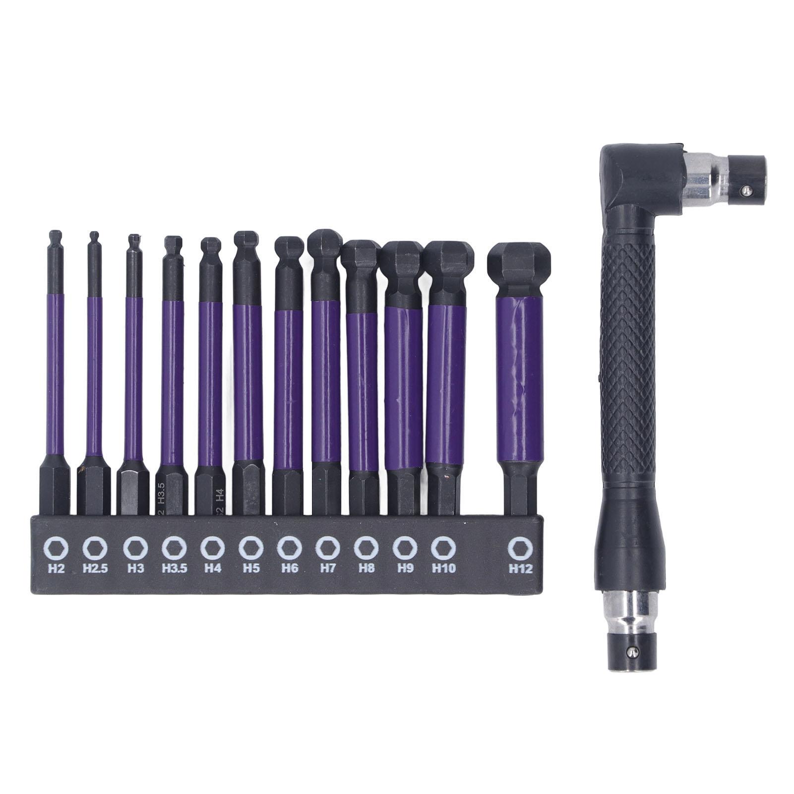 

Набор из 13 шт., набор шестигранных шариковых бит, 1/4, шестигранная отвертка с шаровым наконечником из легированной стали, сверло