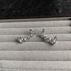 Exquisite Curved Crystal Clip Earrings for Women Simple Ear Climber Rhinestone Ear Cuffs Vintage Casual Versatile Jewelry Gift