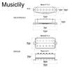 Musiclily Pro ST-60SE Staggered Alnico 5 Single-Coil Pickups and Humbucker HSS Neck, Middle, and Bridge Pickup Set for Strat Electric Guitars (Zebra)