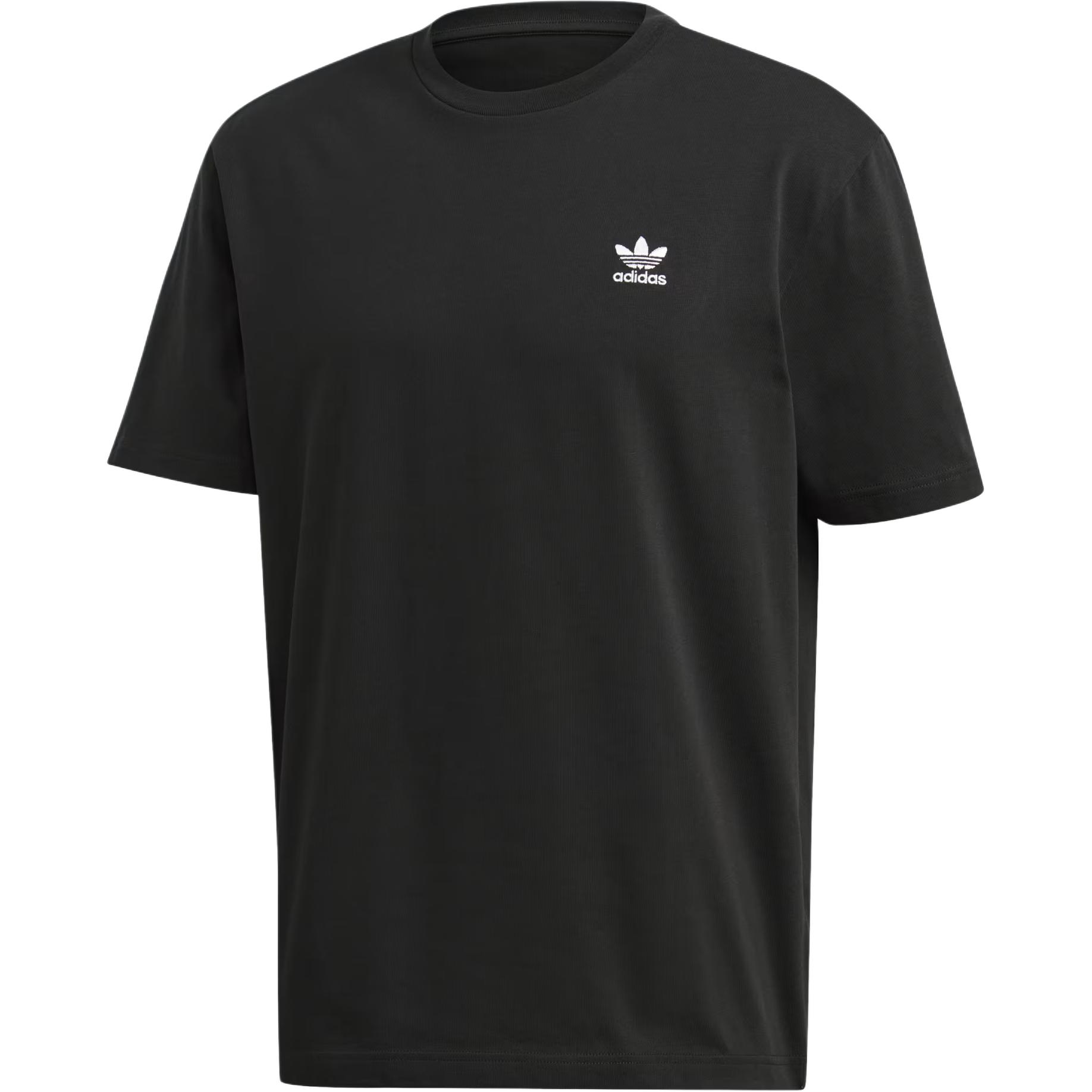 Adidas Originals T Shirts Men s Black Crew Neck Moderate Straight Fit GE0826 S