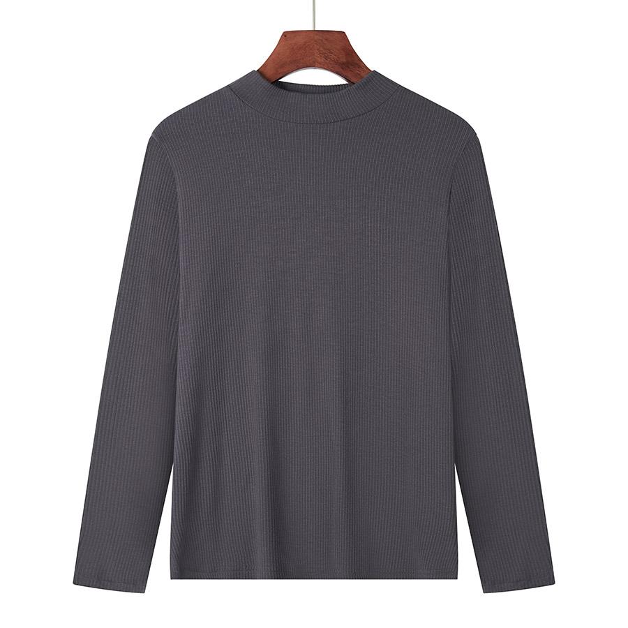 ZIRUNKING Women Long Sleeve Slim Knitted Turtleneck Sweater Jumper Solid Pullover Tops Autumn Winter