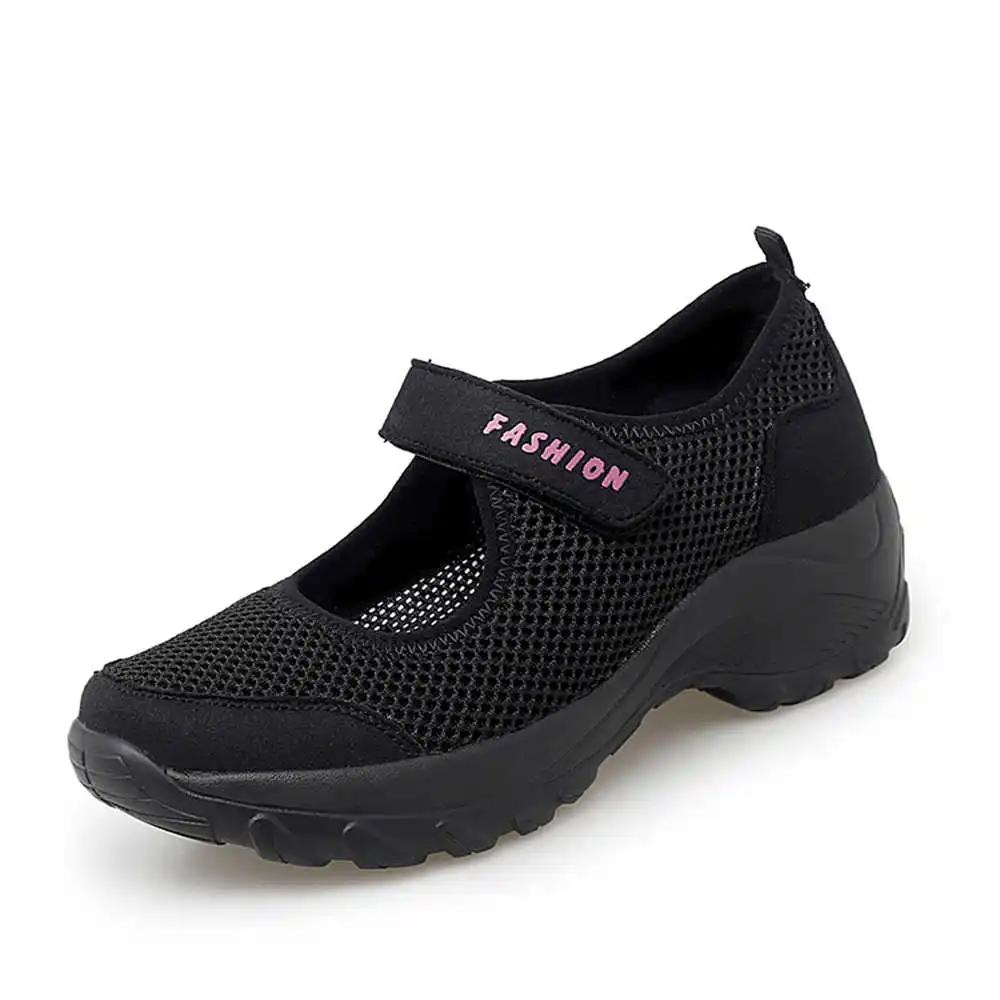 Thick-heeled Hollow Fitness Boot For Women's Gym Walking Woman Blue Sneakers Sports Shoes Brands Snow Boots Hand Made