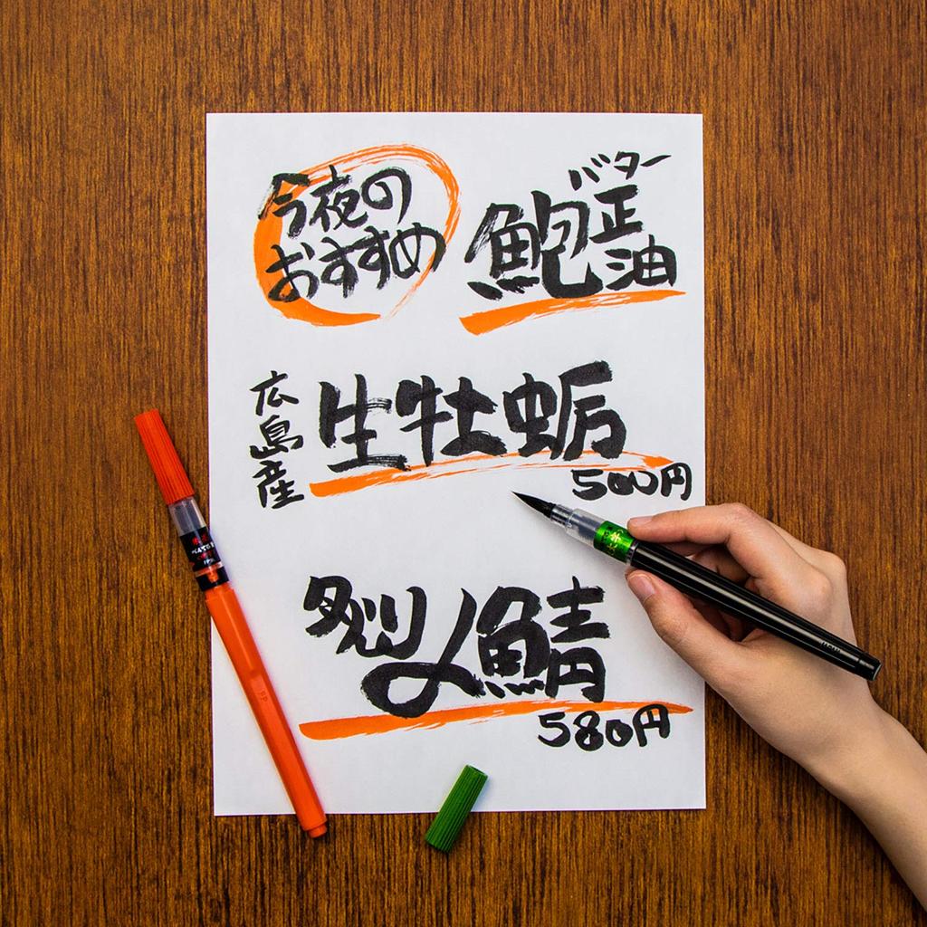 Pentel Pinsel Pentel Pinsel Fett 40 x 230 x 15 mm Stift, XFL2B, Spitze, Schwarz,