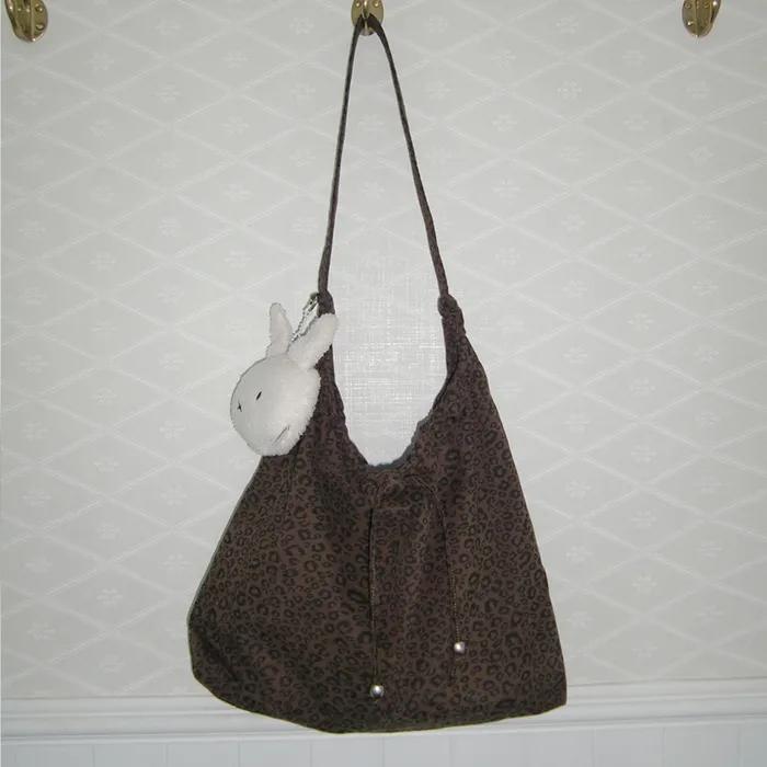 Leopard String Eco Bag_dark Brown