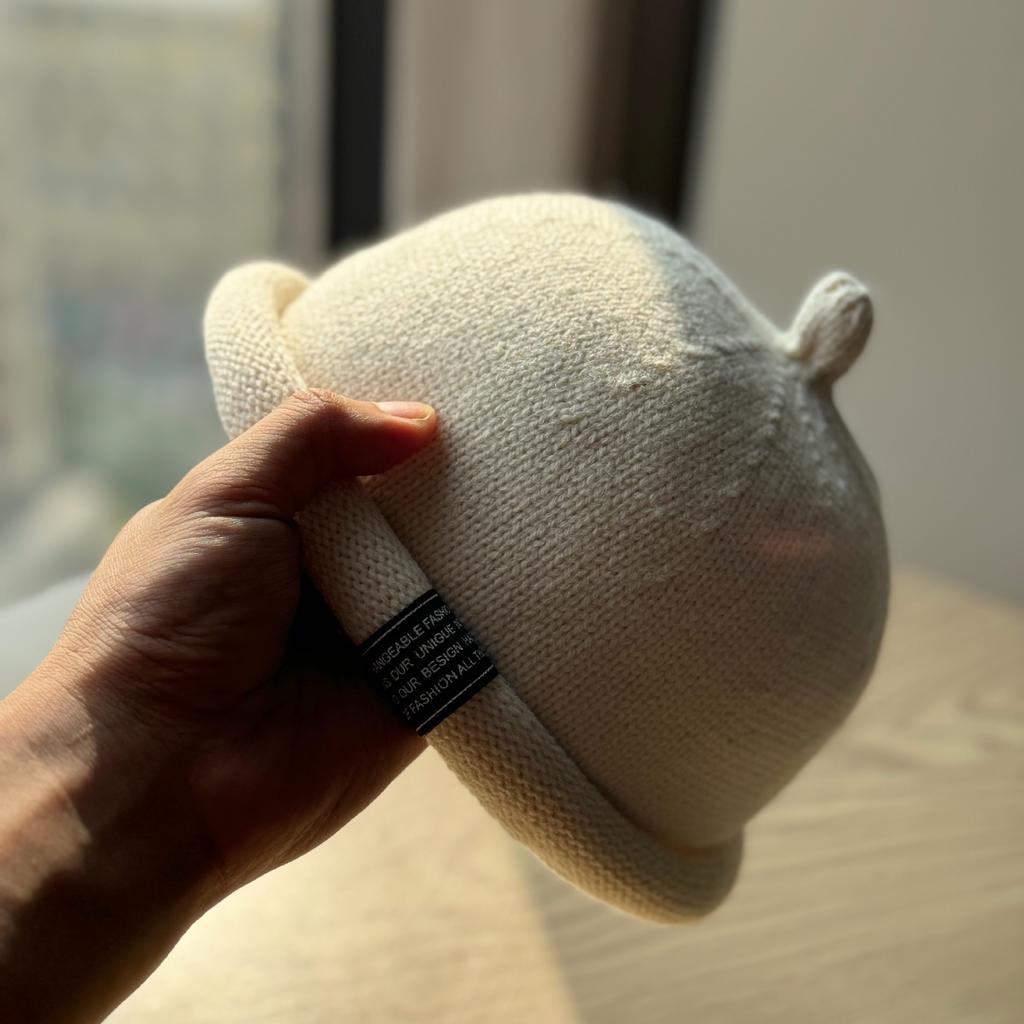 New Curled Wool Landowner Hat for Women in Autumn and Winter Warm Knitted Melon Skin Hat Japanese Street Fashion Pacifier Hat for Men