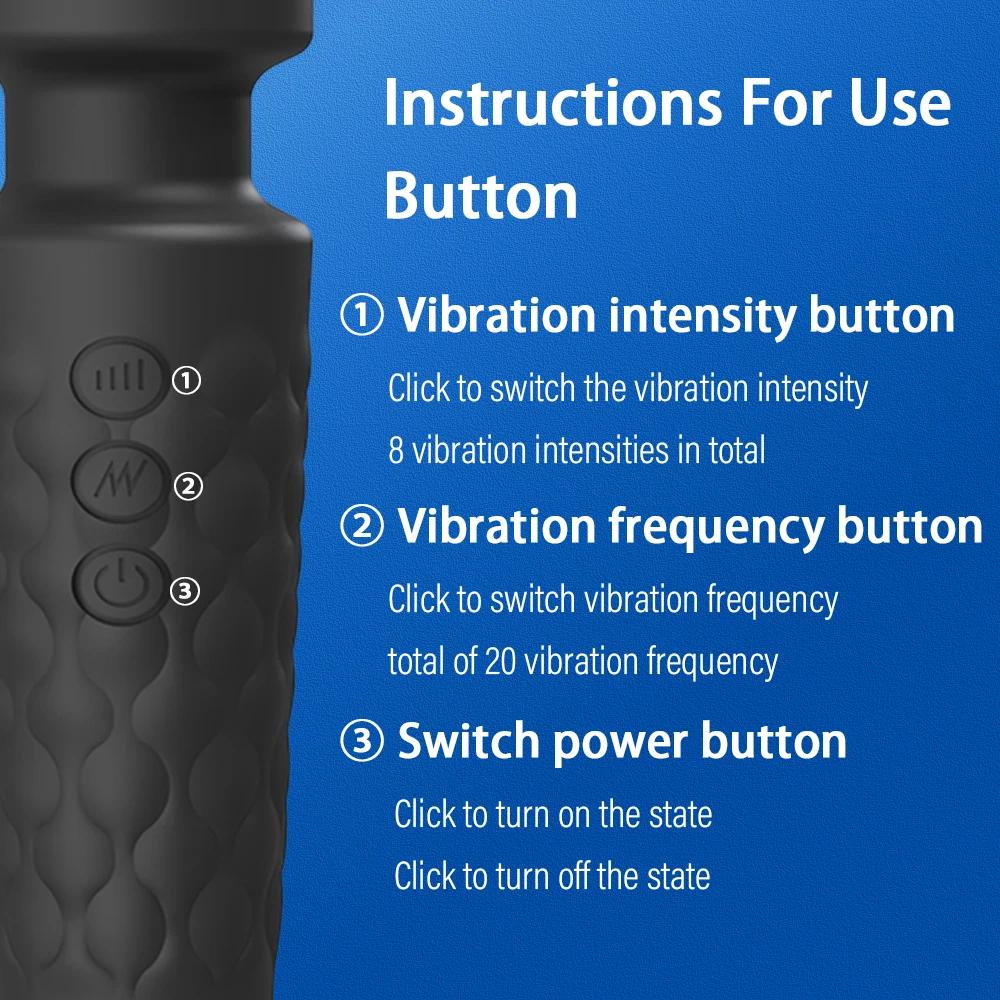 20 Modes Powerful AV Vibrator Magic Wand for Women Clit Clitoris Stimulator Sex Toys Female G spot Massager Adult Erotic Product