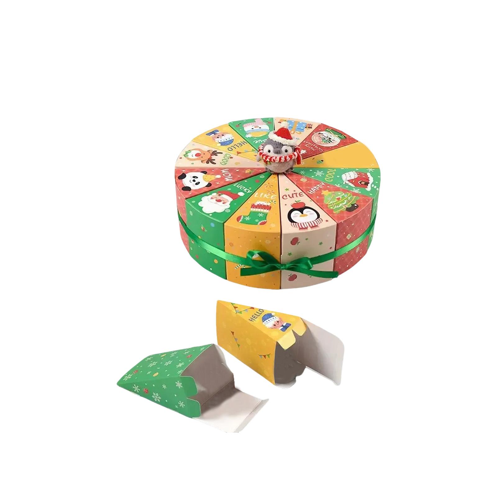 

2 набора DIY Рождественский адвент-календарь 24 Рождественская пустая коробка адвент-календаря с зеленой креативной картонной коробкой с обратным отсчетом номеров One Size зелёный