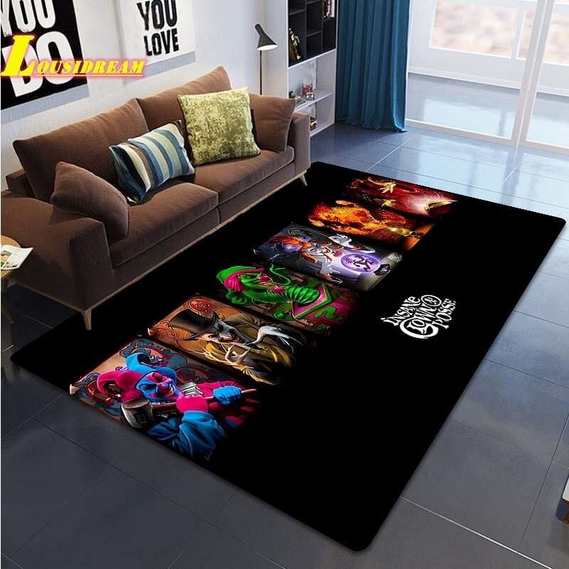 Tappeto Stampa Banda Pagliaccio Pazzo Tappeto Banda Juggalo Soggiorno Camera da Letto Decorazione Casa Tappeto Grande Tappetino da Gioco e Gattonamento per Bambini Tappetino Yoga Tappetino da Picnic