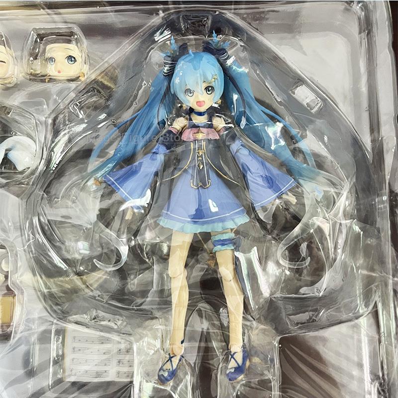 Hatsune Miku FIGMA EX-037 Twinkle Snow Ver. Miku 014 Hatsune 394 Singing Version Miku Anime Action Figure Model Birthday Gifts