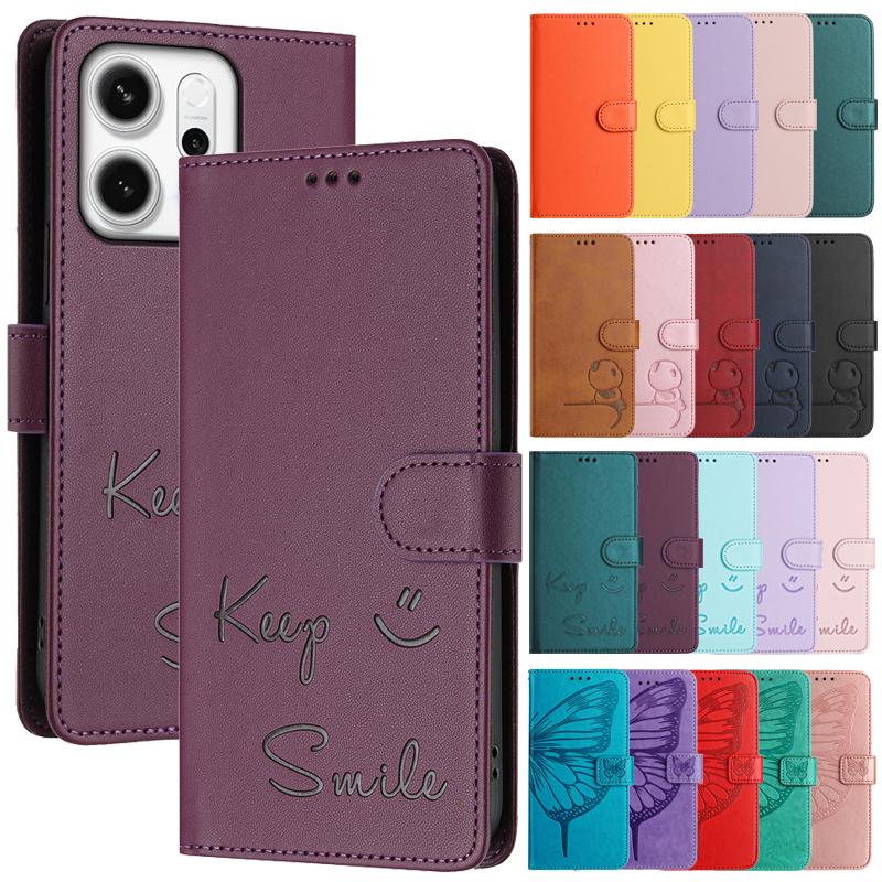 For OPPO Reno14 F 5G Case Flip Etui on For OPPO Reno14 Pro Classic Phone Wallet Leather Case Reno14f Coque Card Slot Back Cover