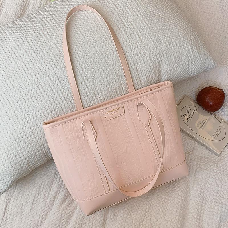 

Модная сумка большой вместимости для работы, женская, весна 2025, новая сумка на плечо, подмышку, сумка-тоут розовый