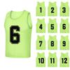 12 PCS Men's Football Pinnies Quick Drying Soccer Jerseys Youth with Numbers Basketball Team Practice Sports Training Vest
