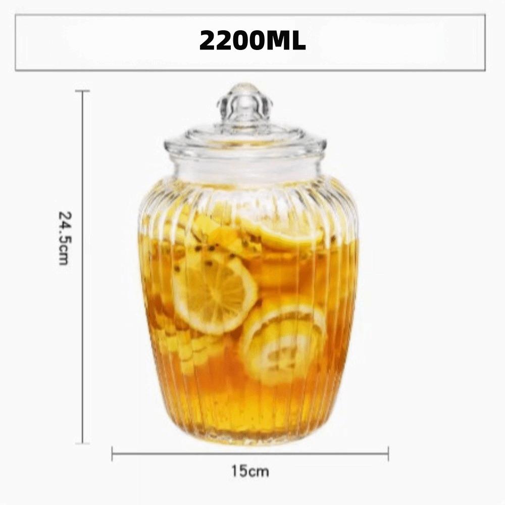 Large Capacity Pickle Jar Vacuum Sealed Glass Food Storage Container Thickened Glass Jar  Household