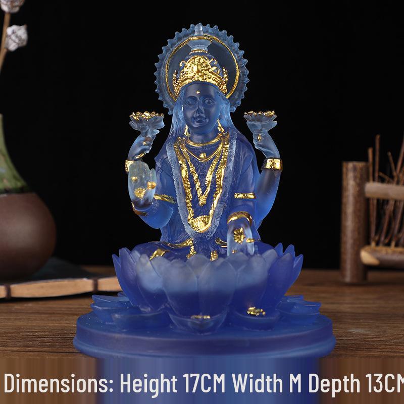 

Sky Goddess Resin Statue: Southeast Asian & Indian Inspired Handcrafted Ornament