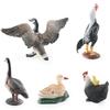 High-quality Pvc Animal Models Including Realistic Mother Duck Hen With Chicks Goose
