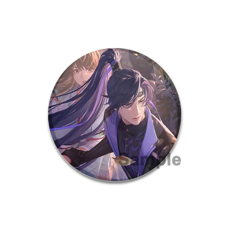 32/44/58mm Handmade Tinplate Plastic Badge Ashes of The Kingdom Brooches for Collar Clothes Backpack Jewelry Fans Gifts Card Games
