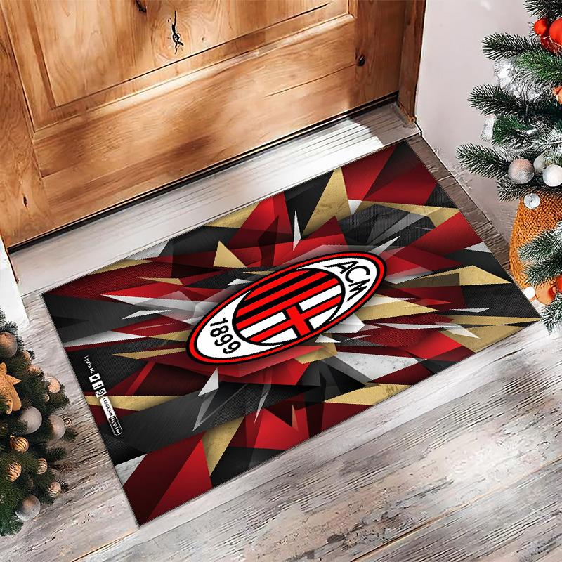 AC Mailand Bedruckter Flanell Teppich Rutschfest Weicher Polyester Boden Teppich Indoor Dekor Matte für Schlafzimmer Wohnzimmer Sofa Spielzimmer Heimdekoration
