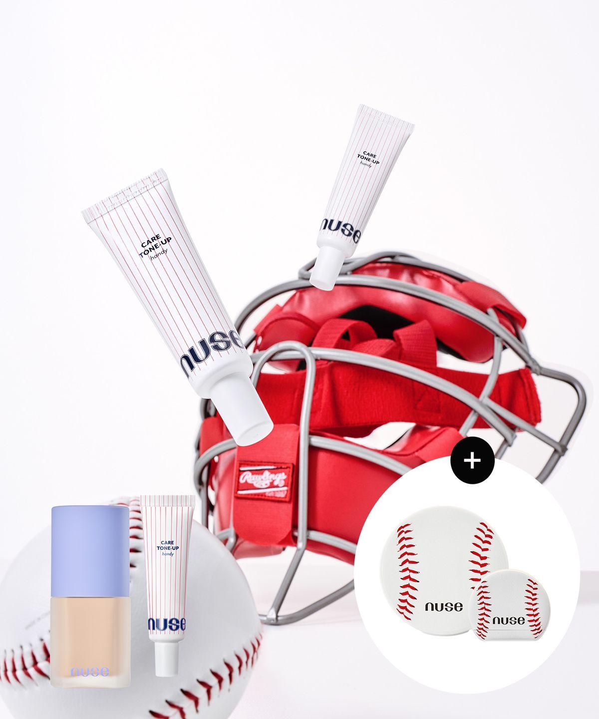[2PACK] Noose Care Tone-Up + Care Tone-Up Handy (+Free Baseball Cushion Empty Container) 01 Peach (SPF 50+ PA++++)