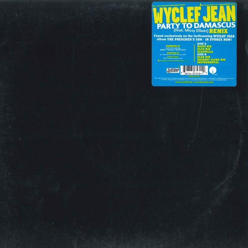 

12inch Record WYCLEF JEAN - Party To Damascus REMIX 82876575701 J RECORDS 2003 US Rap & Hip-Hop/R&B Used