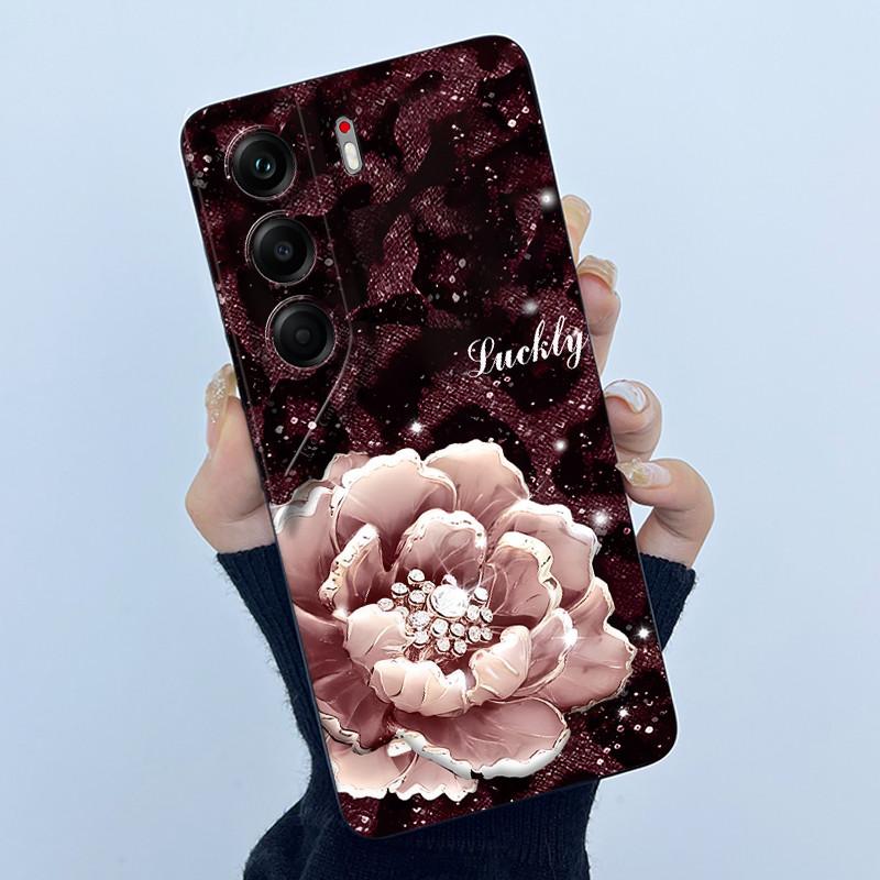 Handyhülle für Tecno Camon 40 Pro 4G 5G 2025 Niedlicher Panda Süße Mädchen Katzen Silikon Weiche Rückseite Ultradünne Schutzhülle
