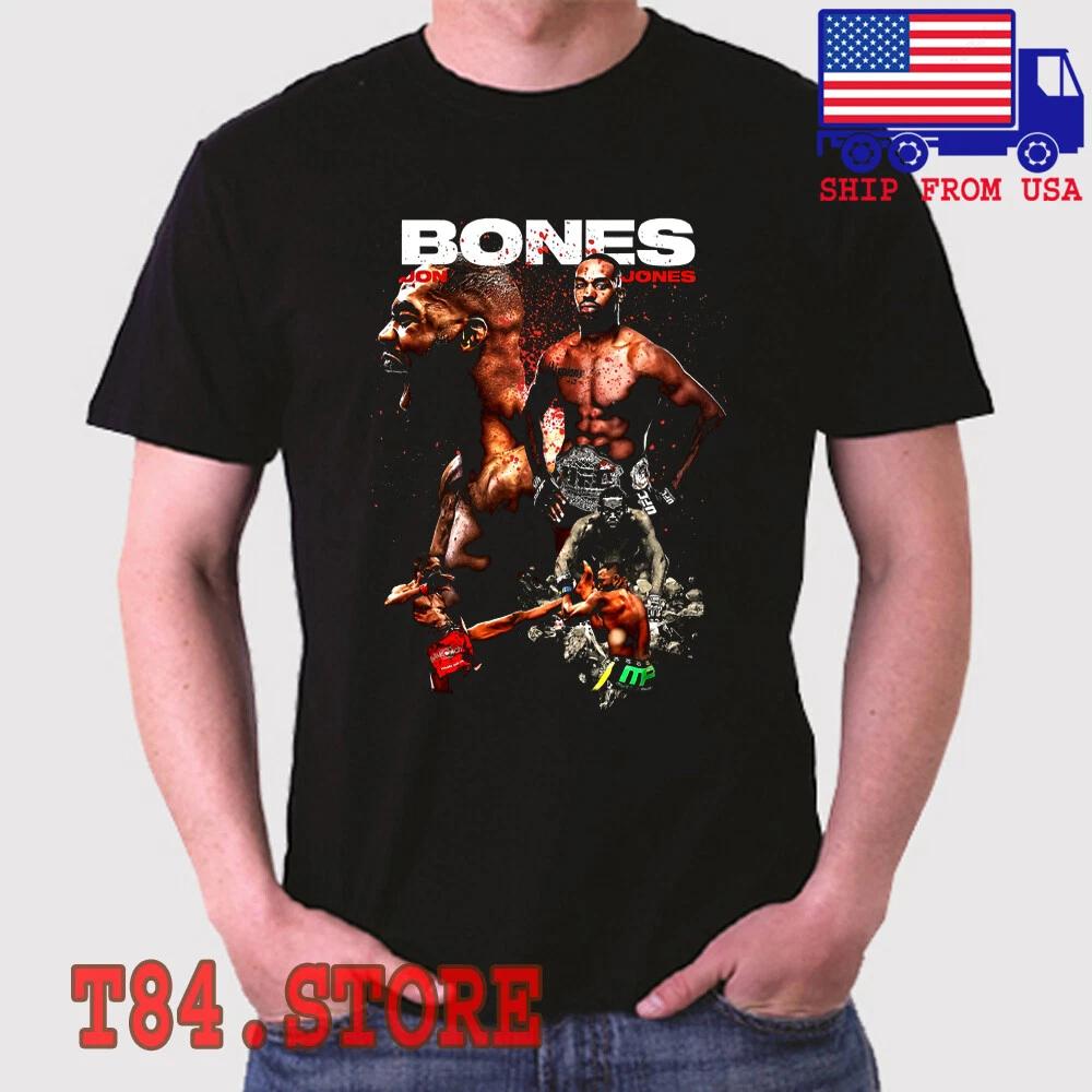 

Jon Bones Jones MMA Fighter Champion Men s Black Size S to 5XL M