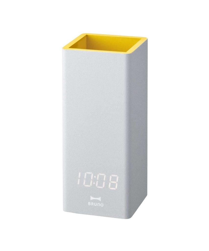 BRUNO Pen Stand No Size Clock, Gray, Available, BCA028-GY×YE