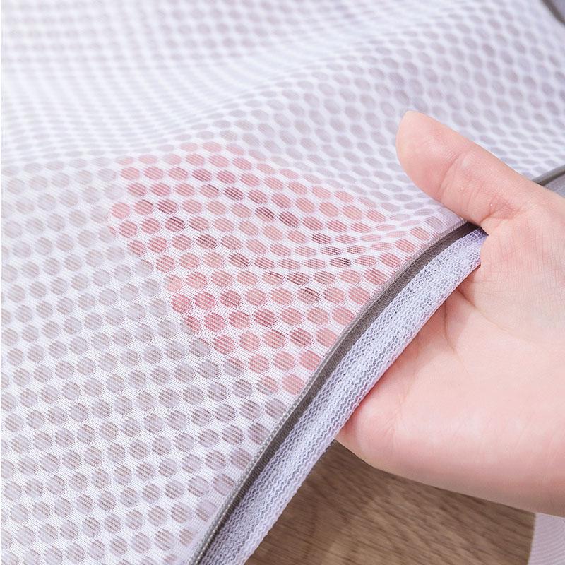 Mesh Laundry Bags, Zipper Net Wash Pouch with Handle, Reusable Clothes Storage Organizer for Washing Machine Travel Use