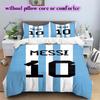 Soccer superstarPattern Bedding Quilt Set Quilt Cover Pillowcase Home Decoration Birthday Gift (1 * Duvet Cover + 2 * Pillowcase, Without Core)