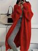 Women's Autumn/Winter Long Knit Cardigan: Loose Fit, Lazy Style, Long Sleeve Base Layer.