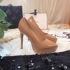 Spring and Autumn cm high heels thin heels waterproof table shoes women's patent leather women's shoes new spring and autumn single shoes women's shoe