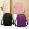 Women's Crossbody Bag Oxford Cloth Zipper Multi-Compartment Shoulder Bag Vertical Mobile Phone Purse with Headphone Hole for Daily Life Travel Office
