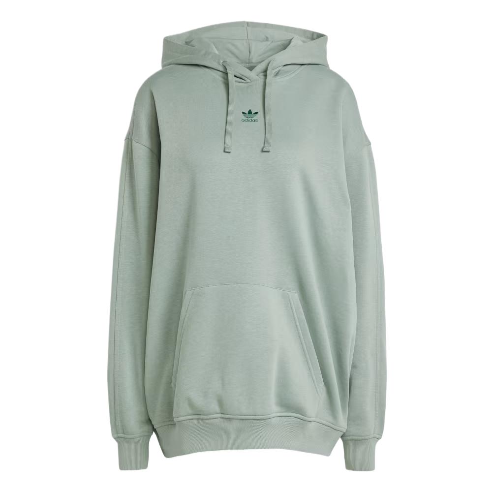 Adidas Originals Essentials Skin-Friendly Comfortable Hooded Sweatshirt Women Sweatshirt Silver-Green JJ3474