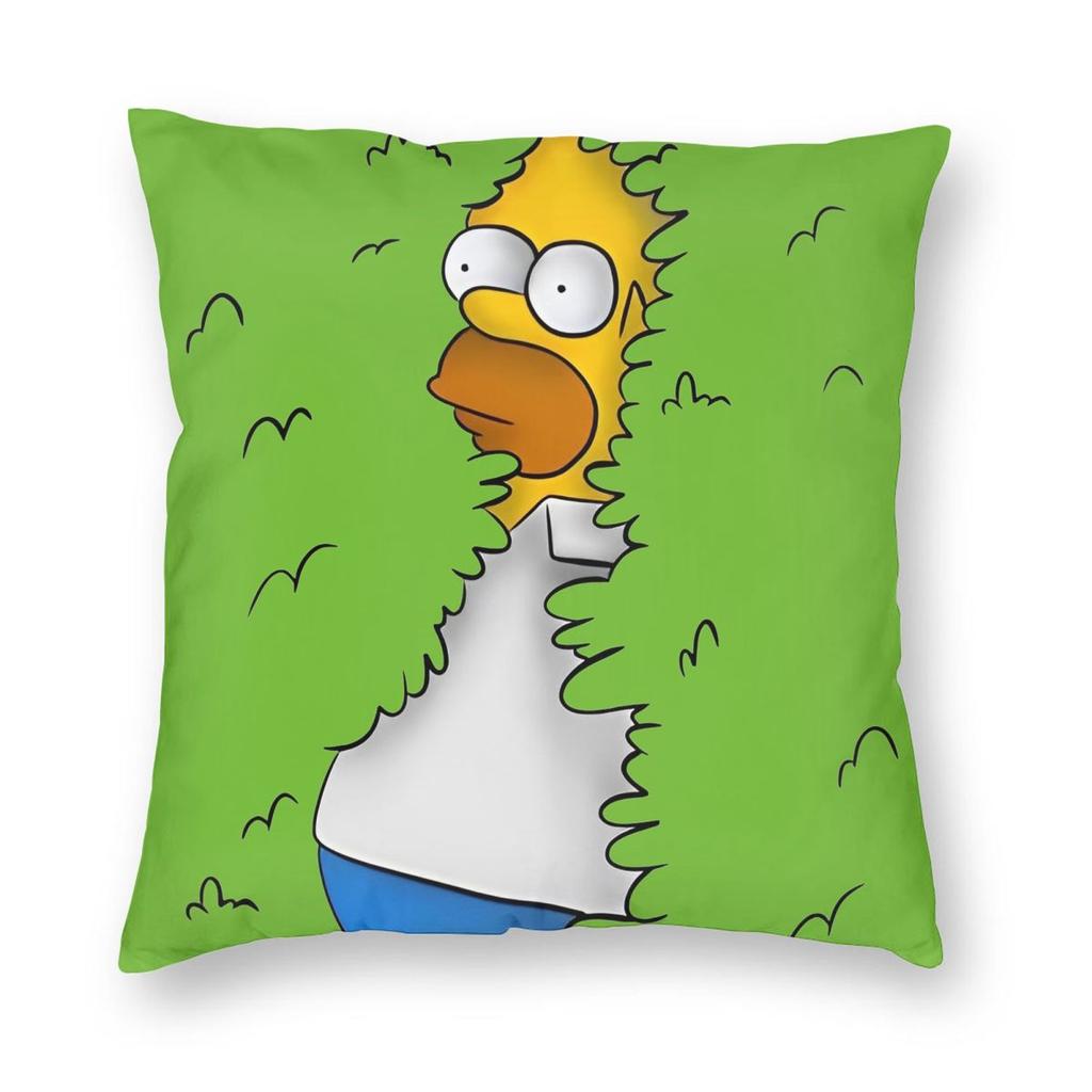 Homer In The Bushes Simpsons Pillowcase Soft Polyester Cushion Cover Gift Throw Pillow Case Cover Home Dropshipping 45*45Cm