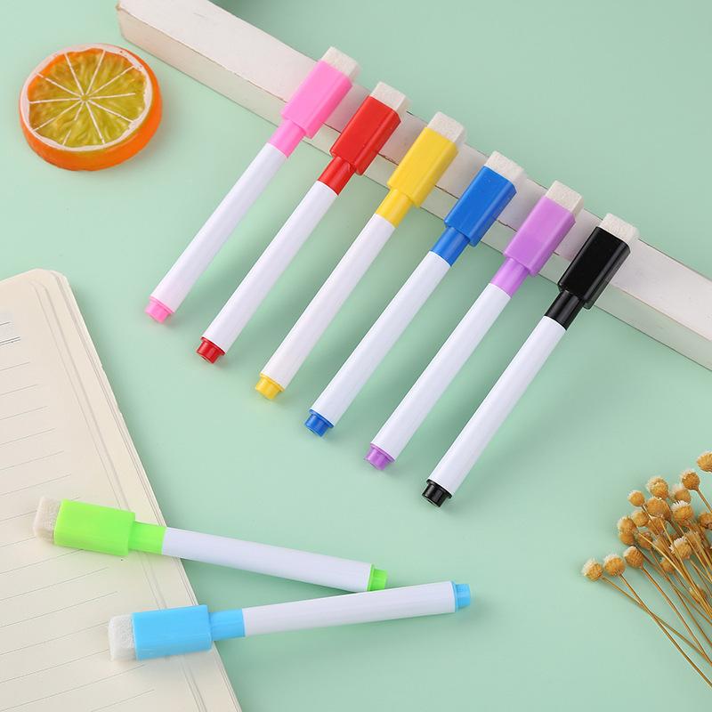 6pcs Non magnetic whiteboard penquick drying environmentally friendly small eraser pen writing stationery whiteboard accessories