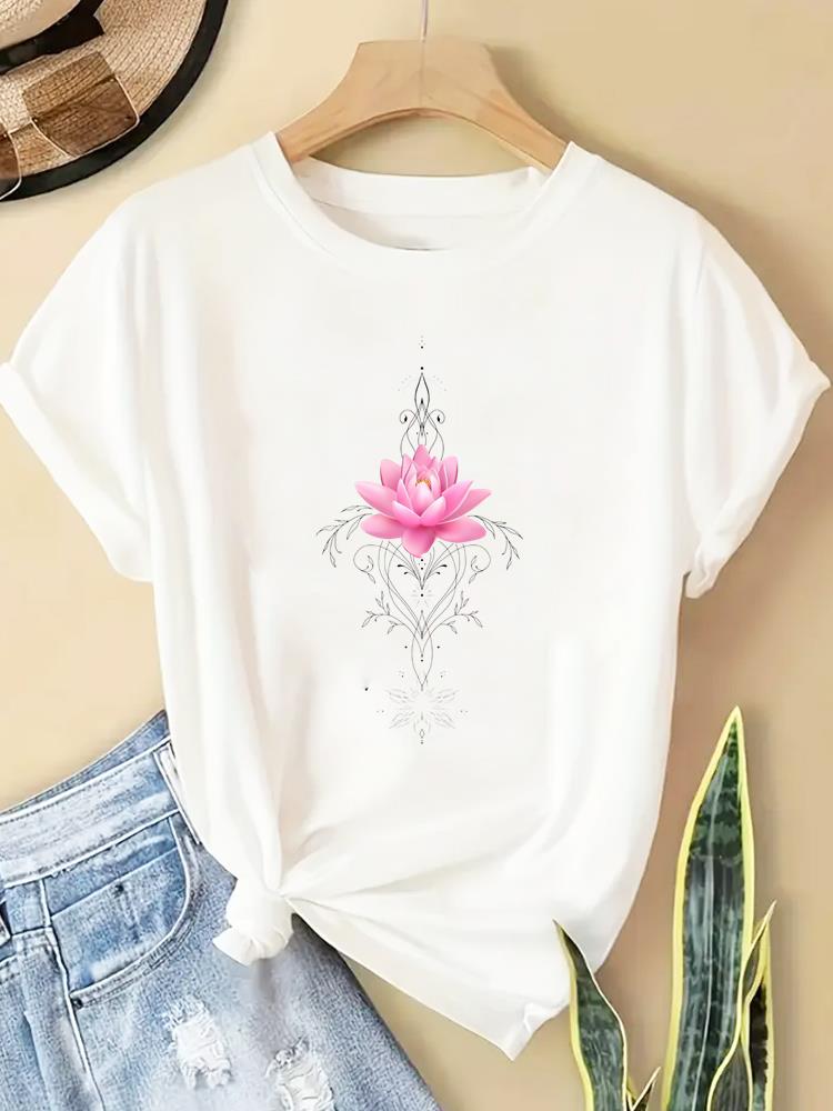 (Asian Size) letter trend cute Women Casual Short Sleeve T  Tee Top Clothing Shirt Fashion Printed Lady Female Graphic T-shirts