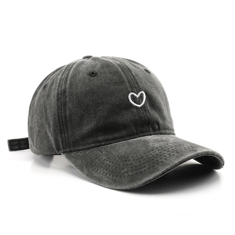 Berretto da baseball da uomo giapponese autunno e inverno personalizzato lavato e vecchio retrò amore ricamo berretto da esterno da uomo da viaggio parasole
