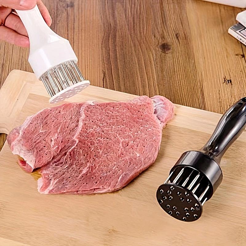 1pc 16-needle Stainless Steel Tenderizing Needle Meat Tenderizer Meat Softener Kitchen Artifact