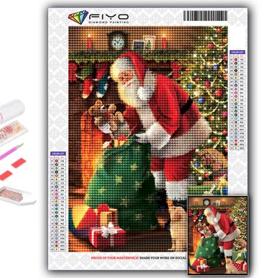 Pittura diamante 5D Albero di Natale Babbo Natale Pupazzo di neve Fai da te Diamante Ricamo Strass Decorazione della casa