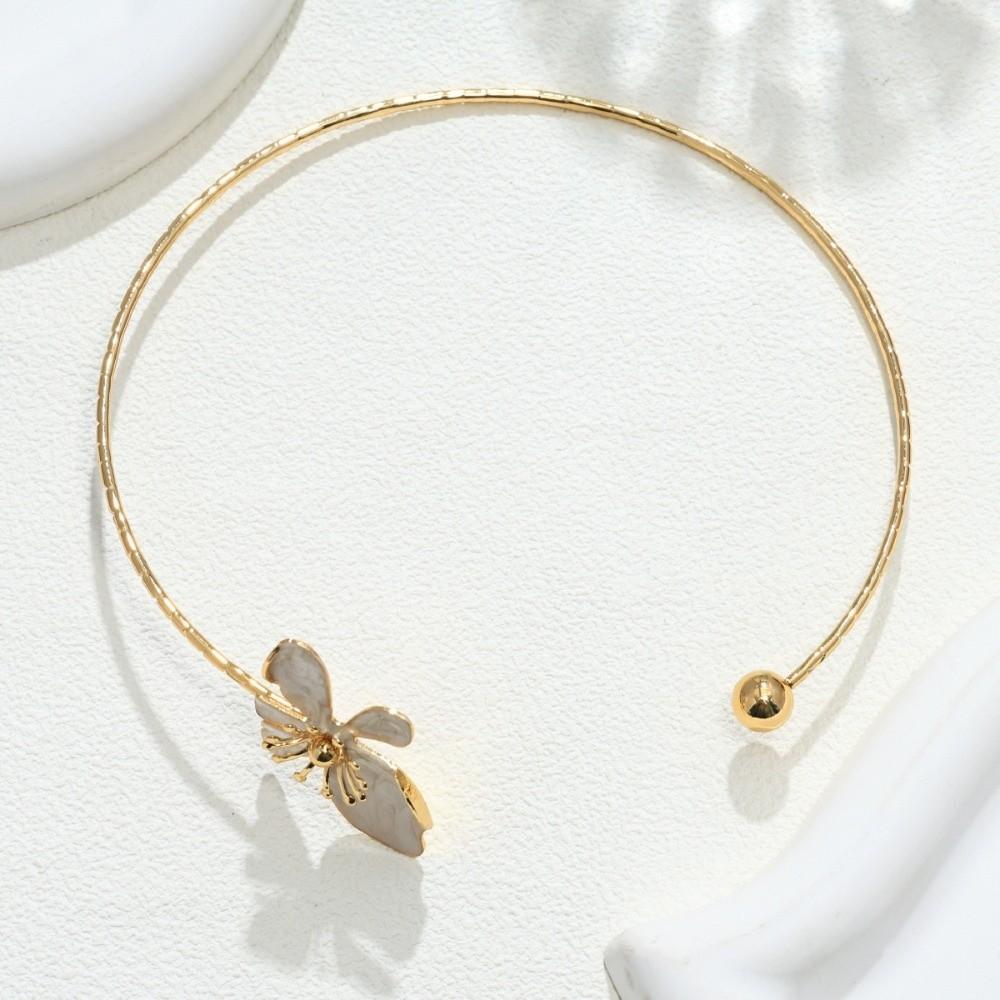 Colorful Flower Necklaces Adjustable Collar Necklace Elegant Open Chokers  Girl