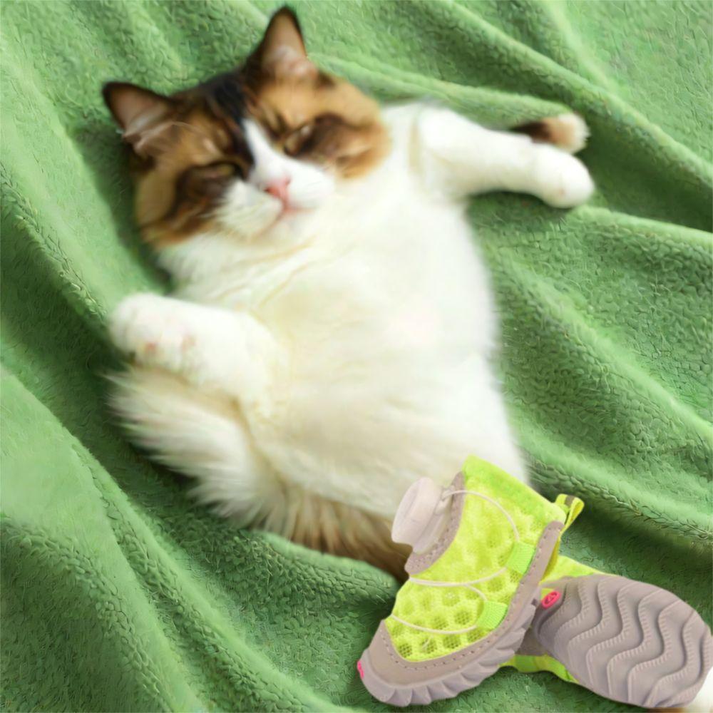 4pcs/set Breathable Pet Boots Adjustable Dog Footwear Protecting Dog Sneakers  Small Dogs