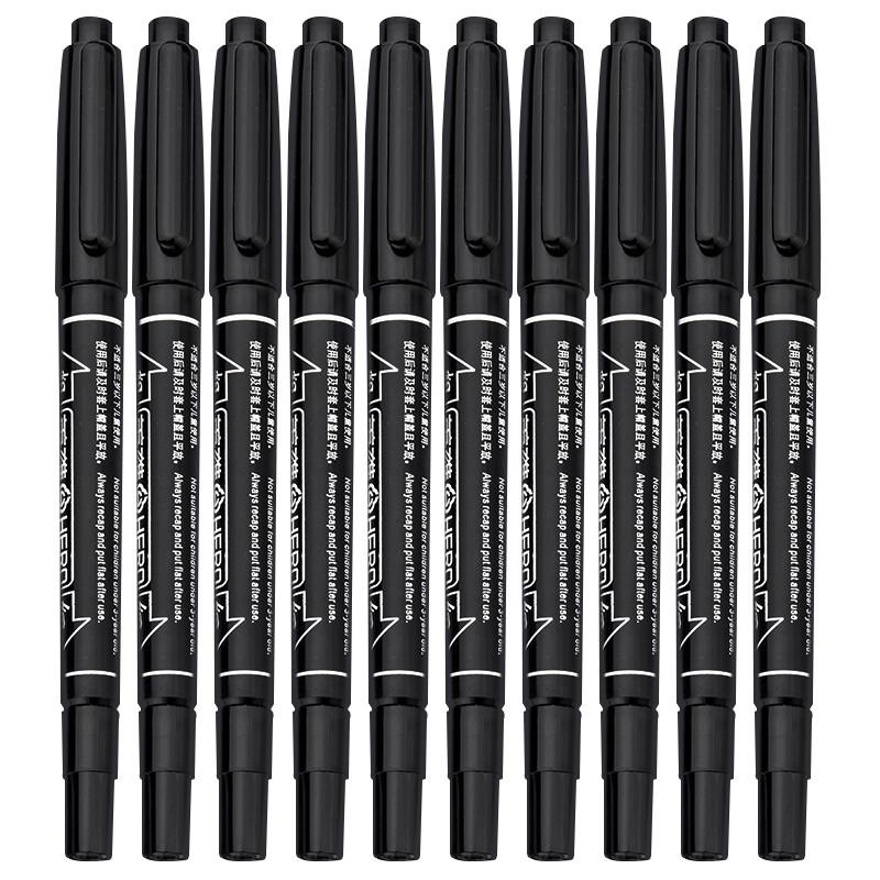 HERO 887 Dual-Tip Oil-Based Marker Pen, 10-Pack