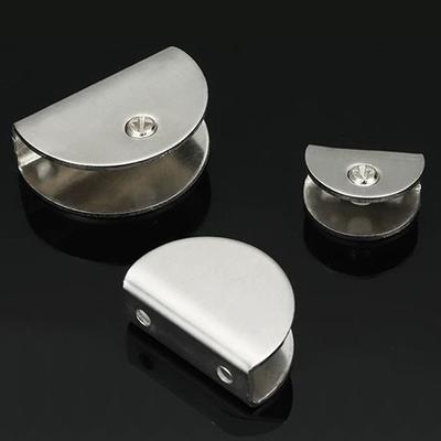 Replacement Parts Stainless Steel Glass Shelf Brackets Adjustable Heavy Duty Glass Support Silver Wood Glass Shelves Clamp